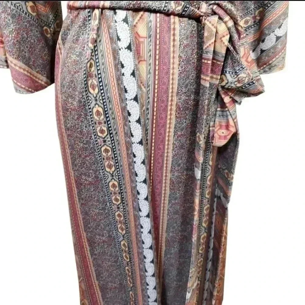 Vintage 70s Handmade Pashmina print dress. With pockets - Picture 8 of 8